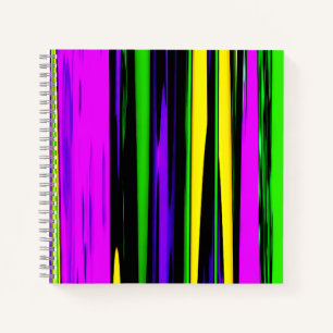Cuaderno Rayas abstractas de Mardi Gras
