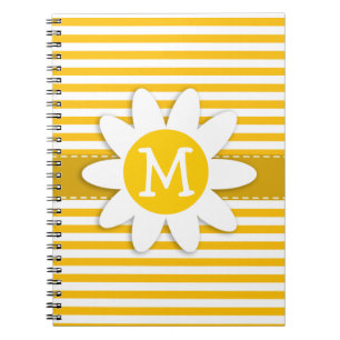 Cuaderno Rayas amarillas ámbar; margarita
