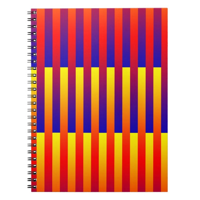 Cuaderno Rayas amarillas rojas azules (Frente)