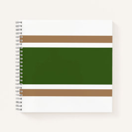 Cuaderno Rayas Anchas y Negritas Forestales Verdes Marrones