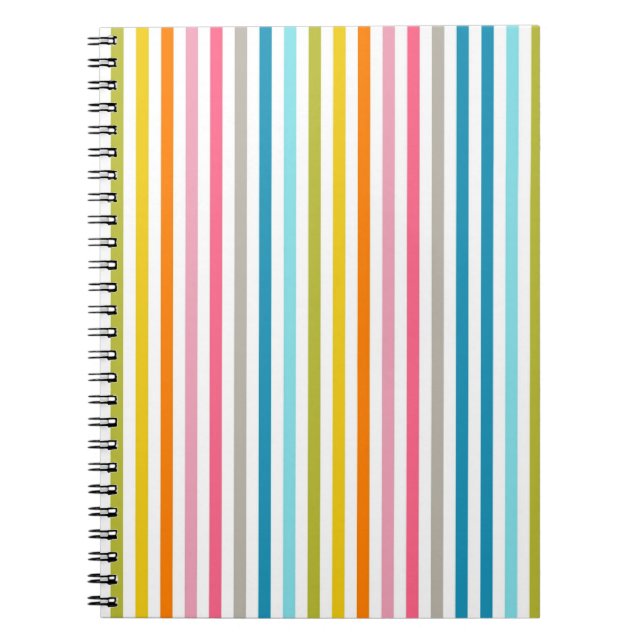 Cuaderno Rayas arcoiris de verano (Frente)
