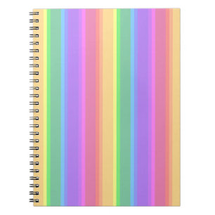 Cuaderno Rayas arcoiris pastorales