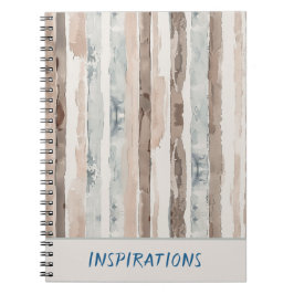 Cuaderno Rayas Azules Pálidas Marrón Crema
