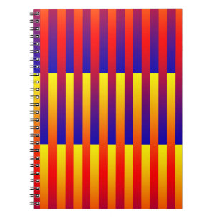Cuaderno Rayas Azules Rojas Amarillas