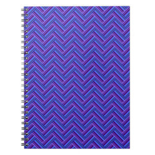 Cuaderno Rayas azules y violetas de doble trama