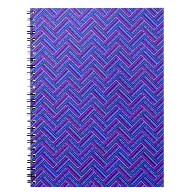 Cuaderno Rayas azules y violetas de doble trama (Frente)