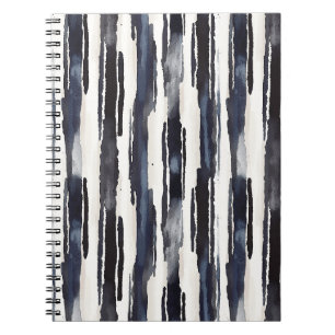 Cuaderno Rayas Blancas Azul Marino