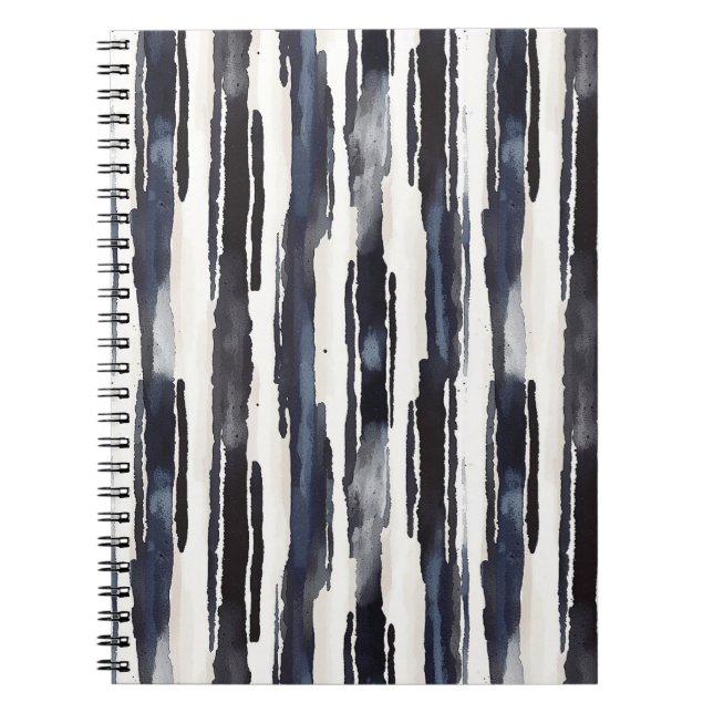 Cuaderno Rayas Blancas Azul Marino (Frente)