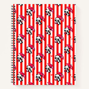 Cuaderno Rayas blancas rojas