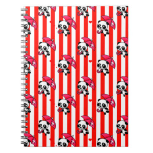 Cuaderno Rayas blancas rojas