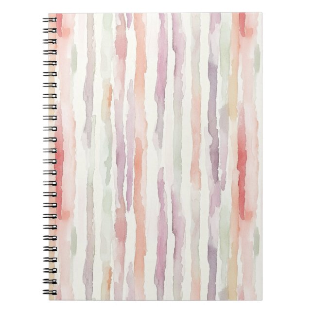 Cuaderno Rayas Blancas Rosa Melón Lavanda (Frente)