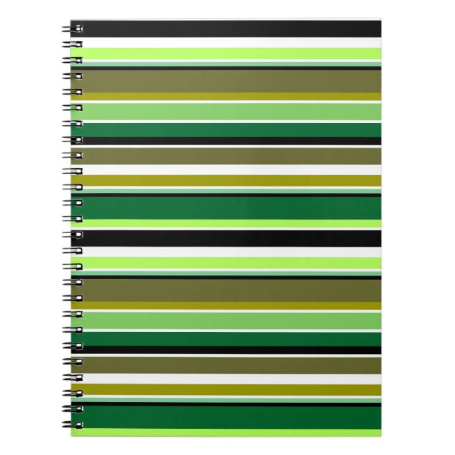 Cuaderno Rayas blancas verdes lindas (Frente)