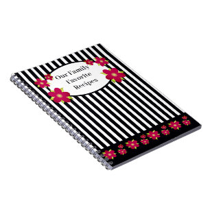 Cuaderno Rayas blancas y negras divertidas muchacha