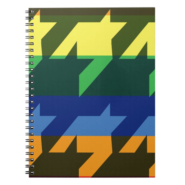 Cuaderno Rayas brillantes del arco iris (Frente)