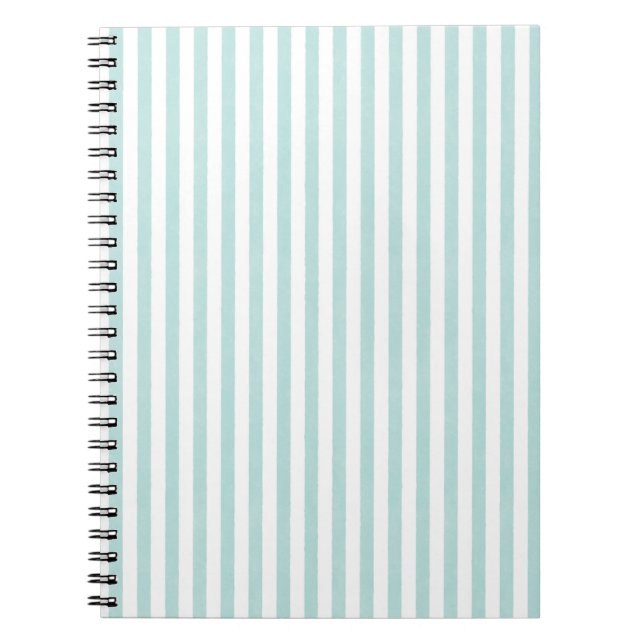 Cuaderno Rayas Brisa Costera - Azul Acuático (Frente)