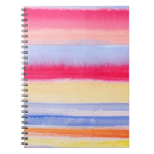 Cuaderno Rayas coloreadas acuáticas.rayas,acuarela