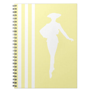 Cuaderno Rayas crema moderna con silueta de moda