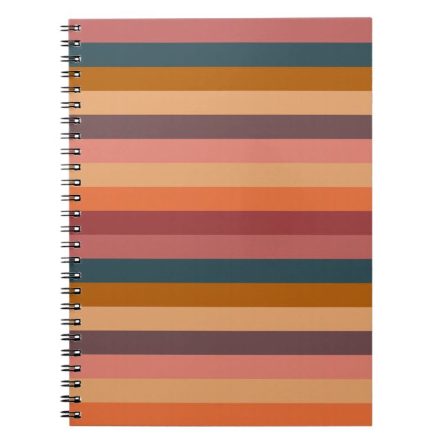 Cuaderno Rayas de acuarela de puesta de sol (Frente)