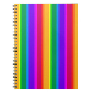 Cuaderno Rayas de arco iris irregulares