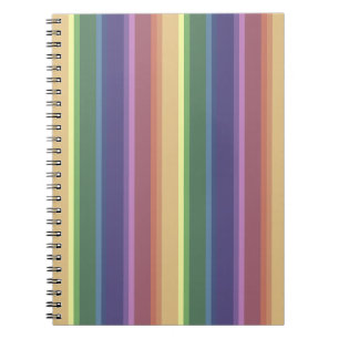 Cuaderno Rayas de arco iris mudas