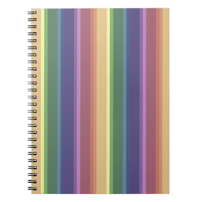 Cuaderno Rayas de arco iris mudas (Frente)