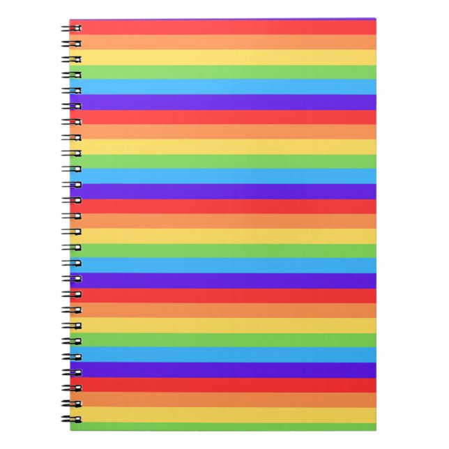Cuaderno Rayas de arcoíris audaces (Frente)