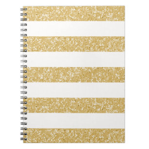 Cuaderno Rayas de aspecto de Purpurina espumoso portátil