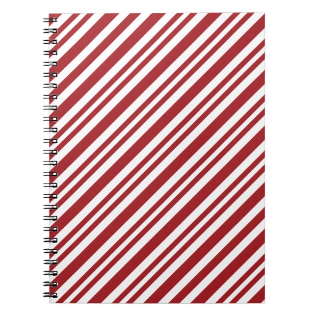Cuaderno Rayas de Bastón de Caramelo de Navidad (Frente)