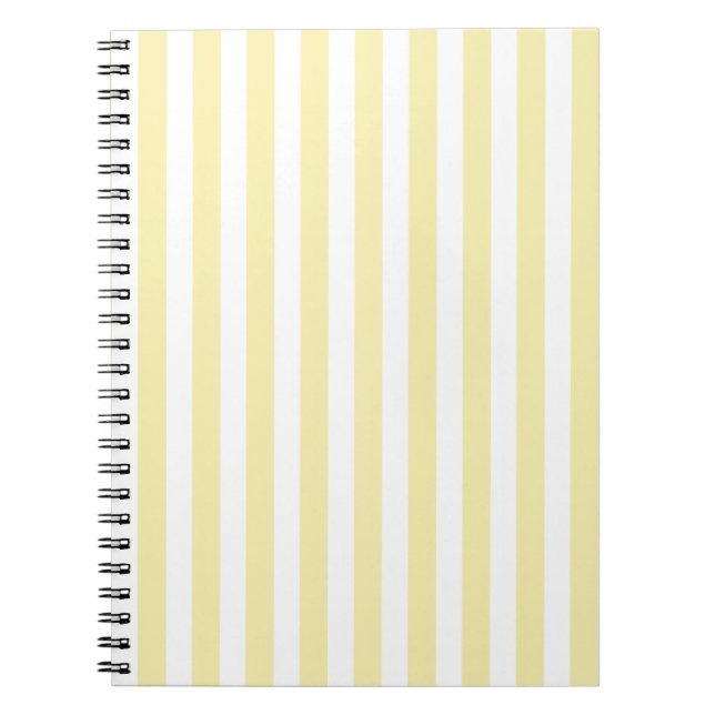 Cuaderno Rayas de caramelo amarillo y blanco (Frente)