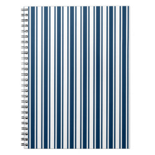 Cuaderno Rayas de caramelo azul y blanco de la marina