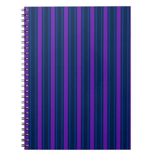 Cuaderno Rayas de caramelo azul y violeta (Frente)