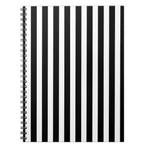 Cuaderno Rayas de caramelo blanco y negro
