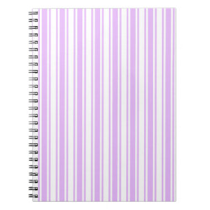 Cuaderno Rayas de caramelo blanco y púrpura