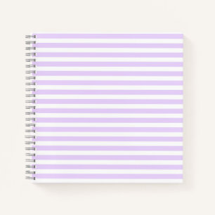 Cuaderno Rayas de caramelo blanco y púrpura
