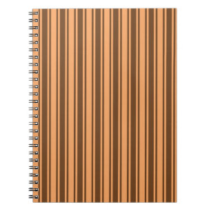 Cuaderno Rayas de caramelo marrón retro de los años 70