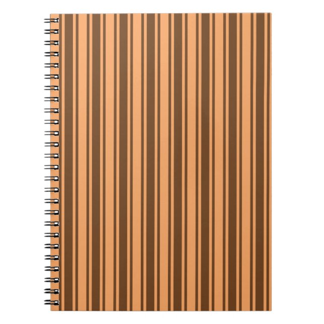 Cuaderno Rayas de caramelo marrón retro de los años 70 (Frente)