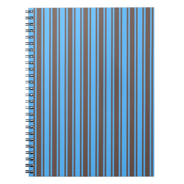Cuaderno Rayas de caramelo marrón y azul (Frente)