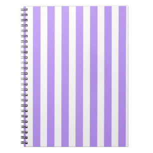 Cuaderno Rayas de caramelo morado y blanco