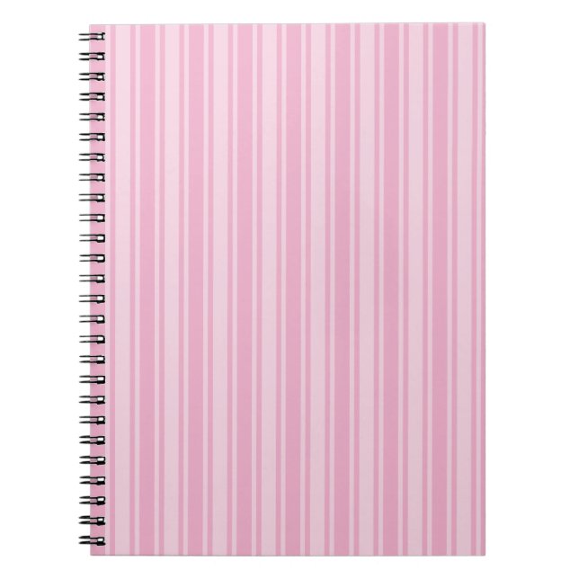 Cuaderno Rayas de caramelo rosa pálido (Frente)