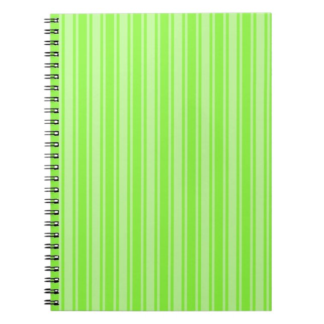 Cuaderno Rayas de caramelo verde limón (Frente)