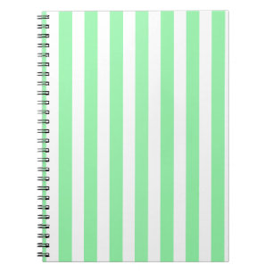 Cuaderno Rayas de caramelo verde y blanco