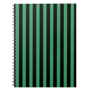 Cuaderno Rayas de caramelo verde y negro