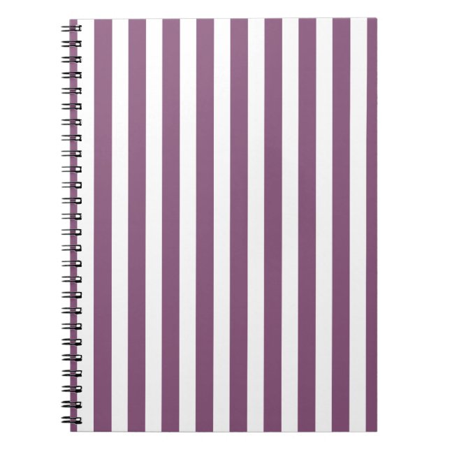 Cuaderno Rayas de caramelos malvas y blancas (Frente)