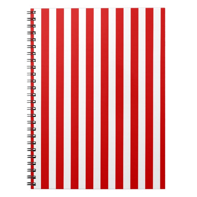 Cuaderno Rayas de caramelos rojas y blancas (Frente)