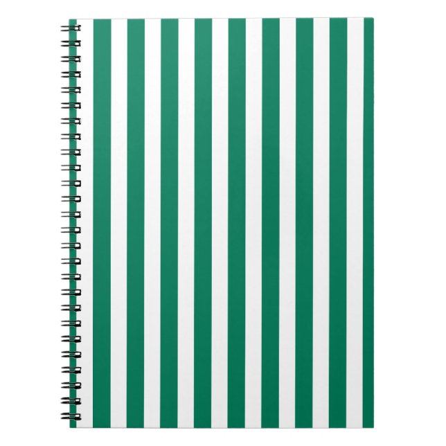 Cuaderno Rayas de caramelos verdes y blancos (Frente)