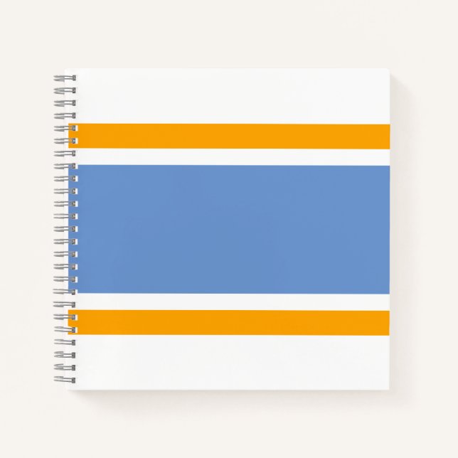 Cuaderno Rayas de Carreras azul claro amarillo claro en bla (Anverso)