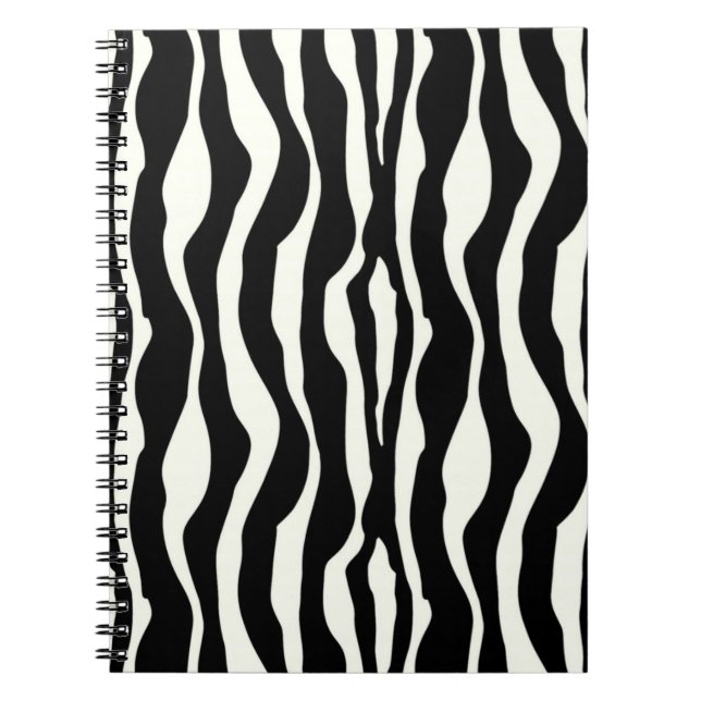 Cuaderno Rayas de cebra - Blanco y negro (Frente)