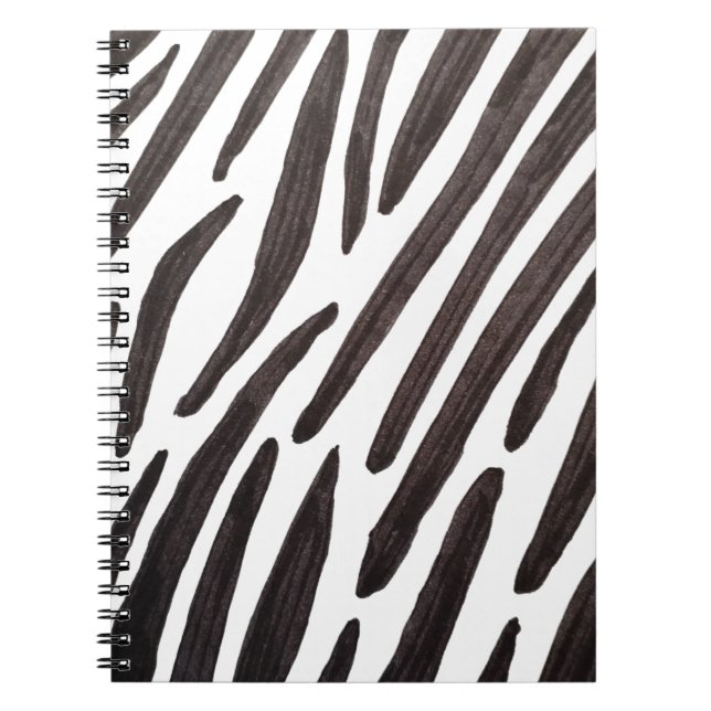 Cuaderno Rayas de cebra en blanco y negro (Frente)