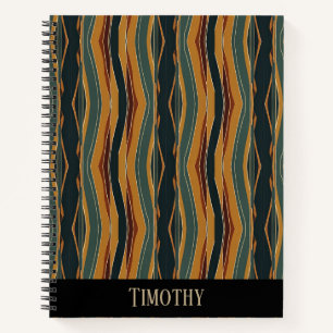 Cuaderno Rayas de Chevron en los tonos de la Tierra
