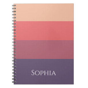 Cuaderno Rayas de color ocaso-